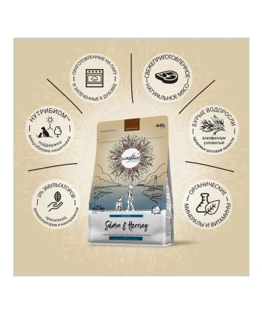 CRAFTIA NATURA dry food for adult dogs of medium and large breeds made from salmon and herring 640 g - Buy Online on GoSupps.com