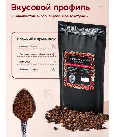 Ground coffee 250 grams of arabica 100% Ethiopia premium - Buy Online on GoSupps.com