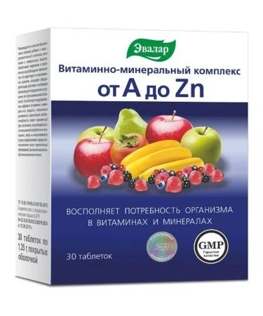 Evalar Vitamin complex from A to zinc 30tab at 1.35g