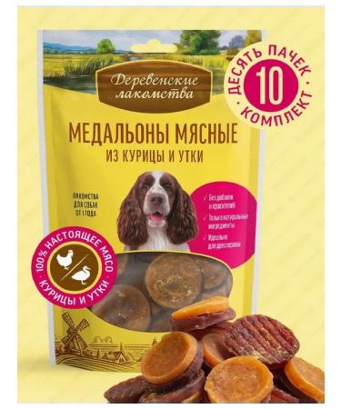 Country delicacies Carnation for adult dogs of chicken and duck medallions 10pcs