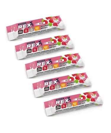 ProteinRex Batoner protein raspberry yogurt without sugar 5 pcs - Buy Online on GoSupps.com