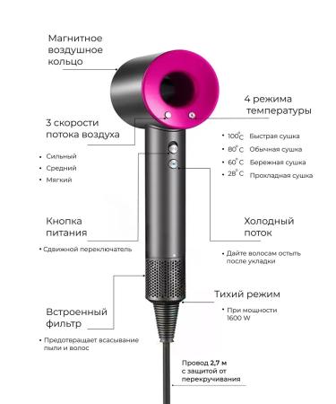 SG Hair hair dryer Powerful with nozzles 5 in 1 - Buy Online on GoSupps.com