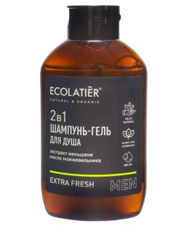 ECOLATIER Shampoo and shower gel male 2B1 Extra Fresh 400 ml