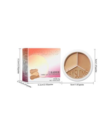 Tricolor Color correction Conceler waterproofing smooth skin - Buy Online on GoSupps.com