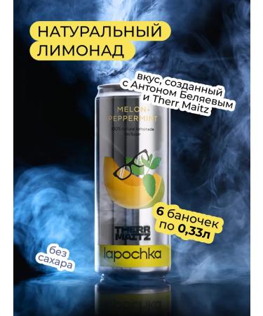Lapochka Drinks Natural lemonade without sugar Lapochka X Therr Maitz 6 pcs