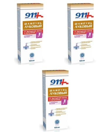 911 shampoo onion re oil p loss Oblys 150ml 3 pcs