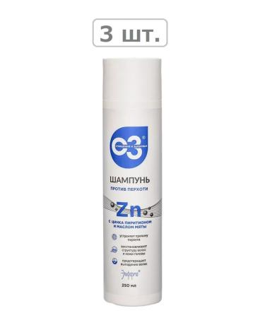ELFARMA Cleaning and health shampoo against dandruff from zinc250ml-3pc