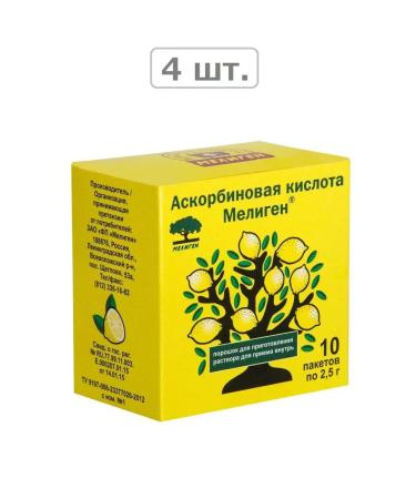 Meligen Ascorbic acid 10 package of 2.5 grams of pores - 4 l