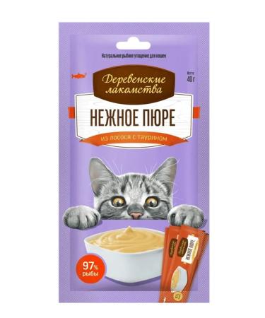 Country delicacies Cat treat for delicate salmon puree 40g