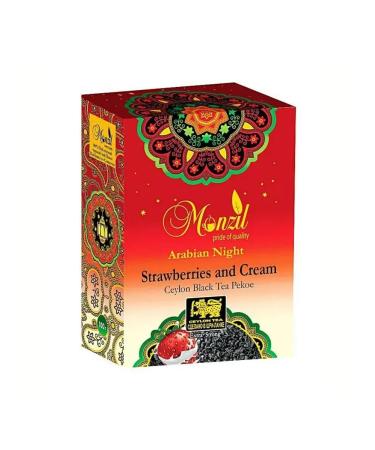 Monzil Tea black Arab night strawberries with cream 100 g