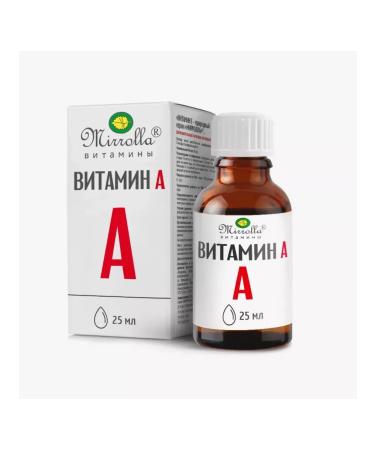 MIRROLLA Vitamin A liquid retinol palmitate 25 ml 4 pcs - Buy Online on GoSupps.com