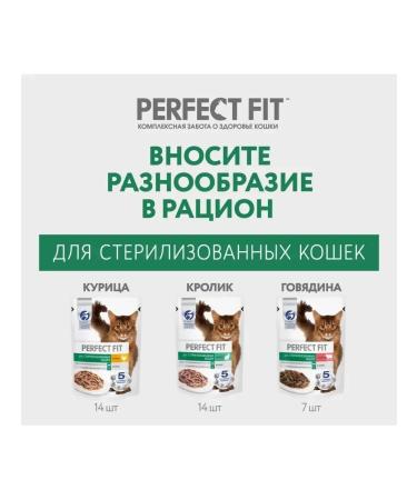 PERFECT FIT Set of spider for sterilized cats 75g x 35pcs - Buy Online on GoSupps.com