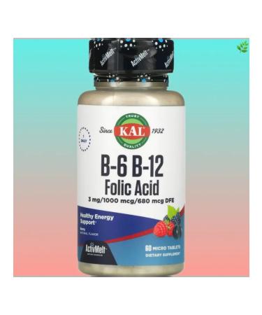 KAL B6 B12 folic acid 60 tablets