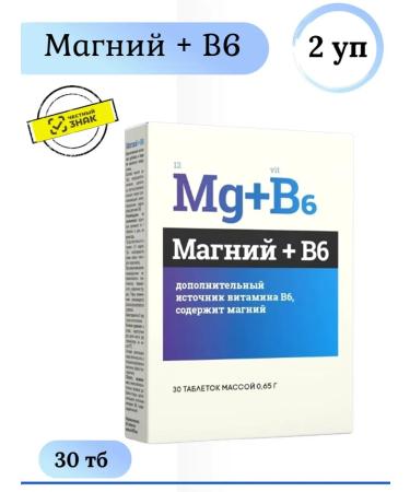 Alina Pharma LLC Magnesium+B6 for the nervous system 30 TB 2 U