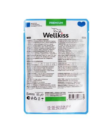 Wellkiss Wet food for kittens with chicken and turkey in sauce 85 grams - Buy Online on GoSupps.com