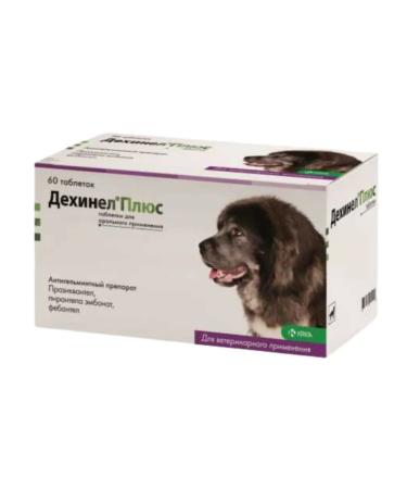 KRKA Dechinel plus tablets for large dogs 60pcs - Buy Online on GoSupps.com