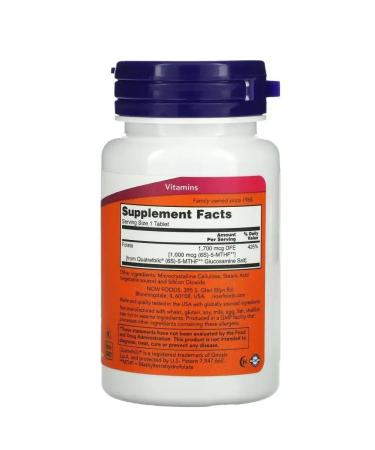 Methyl Folate (methylfolat) 1000 MCG 90 tablets - Buy Online on GoSupps.com