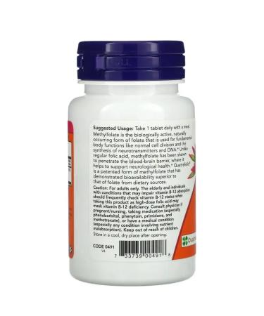 Methyl Folate (methylfolat) 1000 MCG 90 tablets - Buy Online on GoSupps.com