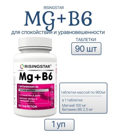 RISINGSTAR Mg+b6 90 table weighing 960 mg-1UP