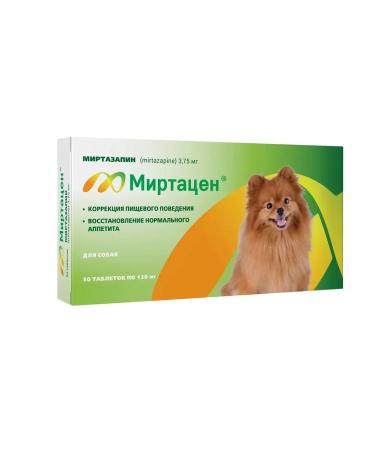 Apicenna Mirtazen for dogs for the correction of eating disorders 3.75 mg 30 tablets