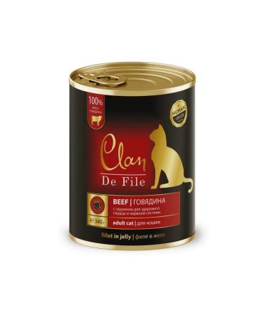 CLAN DE FILE Canned food for cats with beef 340 g