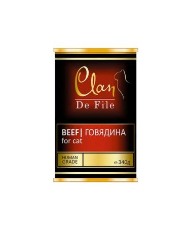 CLAN DE FILE Canned food for cats with beef 340 g - Buy Online on GoSupps.com