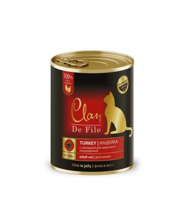 CLAN DE FILE Canned food for cats with turkey 340 g