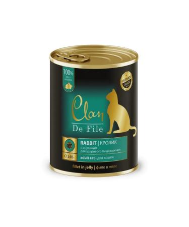 CLAN DE FILE Canned food for cats with a rabbit 340 g