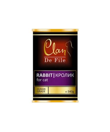 CLAN DE FILE Canned food for cats with a rabbit 340 g - Buy Online on GoSupps.com