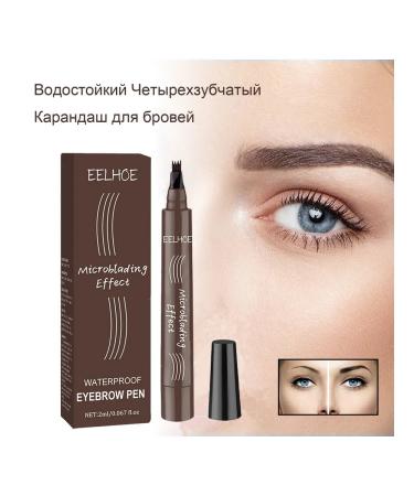 Eelhoe waterproof four -toothed eyebrow pencil