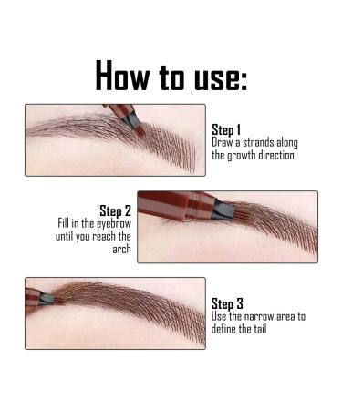 Eelhoe waterproof four -toothed eyebrow pencil - Buy Online on GoSupps.com