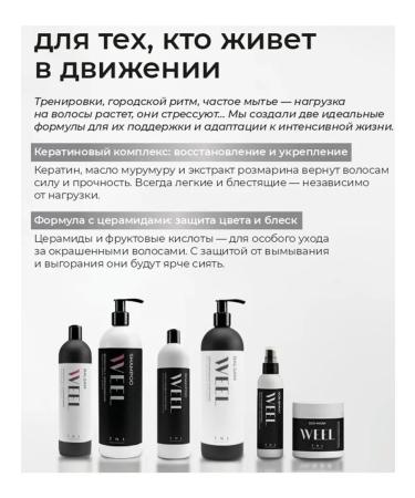 TNL PROFESSIONAL Set of shampoo and hair balm keratin complex Weel - Buy Online on GoSupps.com