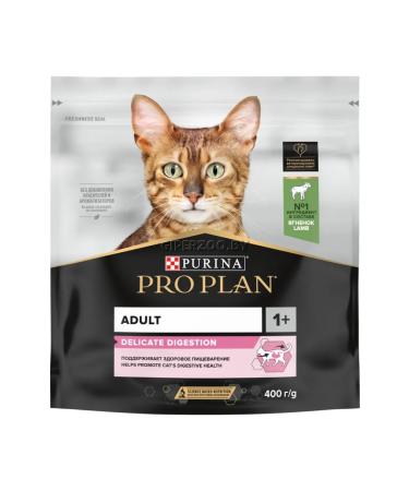 PRO PLAN Adult delicate digestion for cats 400 g lambs - Buy Online on GoSupps.com