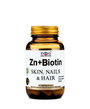 Energy Bio Systems Dietary supplement zinc + biotin 60 capsules - Buy Online on GoSupps.com