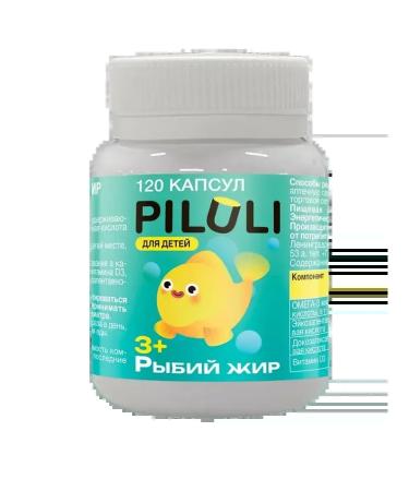 Piluli Children's Fisheries Kids Fish Oil Capsules by 0 2 g 3+