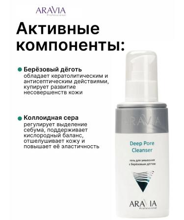 ARAVIA professional Deep Pore Cleanser with Birch Tar 150 ml - Buy Online on GoSupps.com