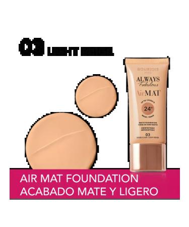 Bourjois Tonal cream Always Fabulous Air Mat Light Beige - Buy Online on GoSupps.com