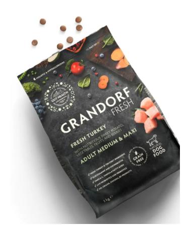 Grandorf fresh For dogs of medium and large rocks fresh turkey 3kg - Buy Online on GoSupps.com