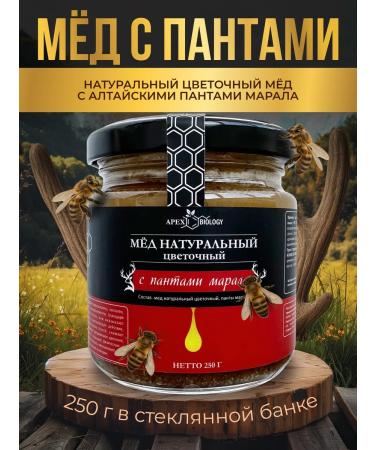 APEX BIOLOGY Flower honey with panties Maral Useful product 250g