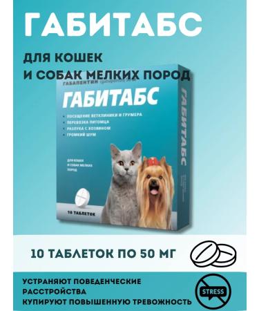 Apicenna Gabitabs 50 mg for cats and dogs of small breeds 10 tablets