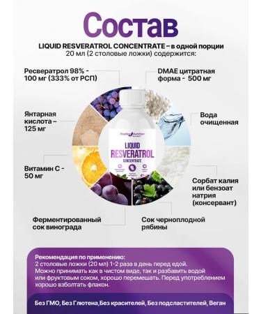 Positive Nutrition Resveratrol concentrate Sweden 500 ml - Buy Online on GoSupps.com