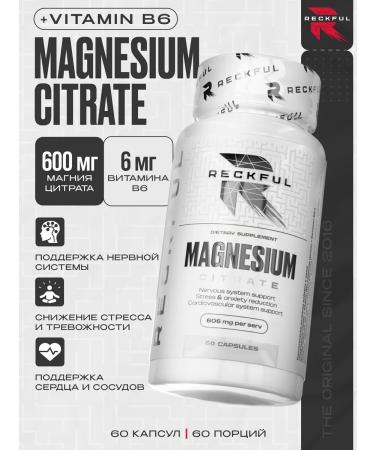 Reckful Magnesium citrate 600 mg in organic form