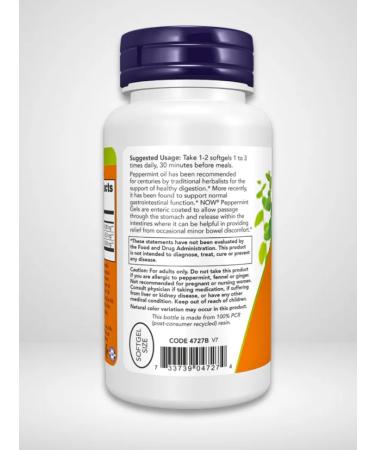 Now Mint oil 90 Pepperint Gels capsules - Buy Online on GoSupps.com