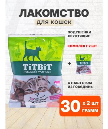 Tit Bit Terrier of the pillow crispy cats Pate beef 30g 2pcs
