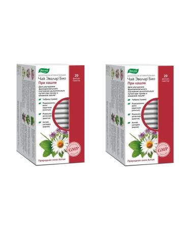Evalar Bio tea with coughing 20 filter packages (2g) x 2 un