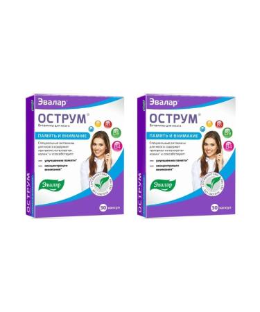 Evalar Ostrom for memory and attention 30 caps (250 mg) x 2 un