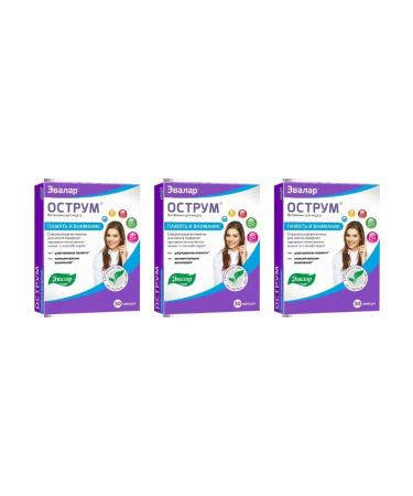 Evalar Ostrome for memory and attention 30 caps (250 mg) x 3 l