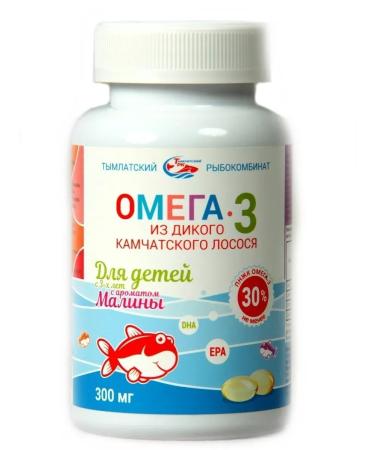 Tymlatsky fish processing plant Omega 3 from wild Kamchatka salmon (raspberries) 250 capsules