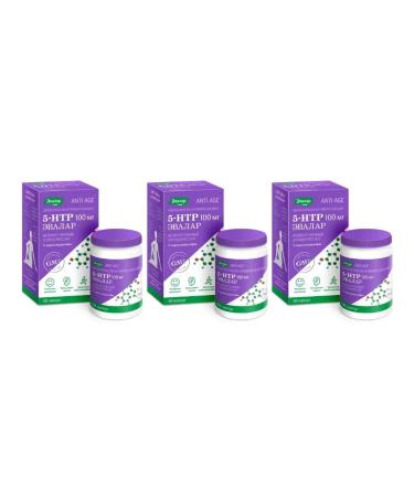 Evalar 5-hydroxitriptophan (5-HTP) 100 mg 60 capsules (0.25g) x 3 l