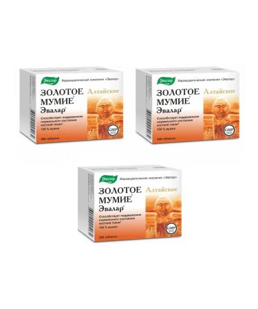 Evalar Golden Mummy of Altai purified 200 tab (200 mg) x 3 l
